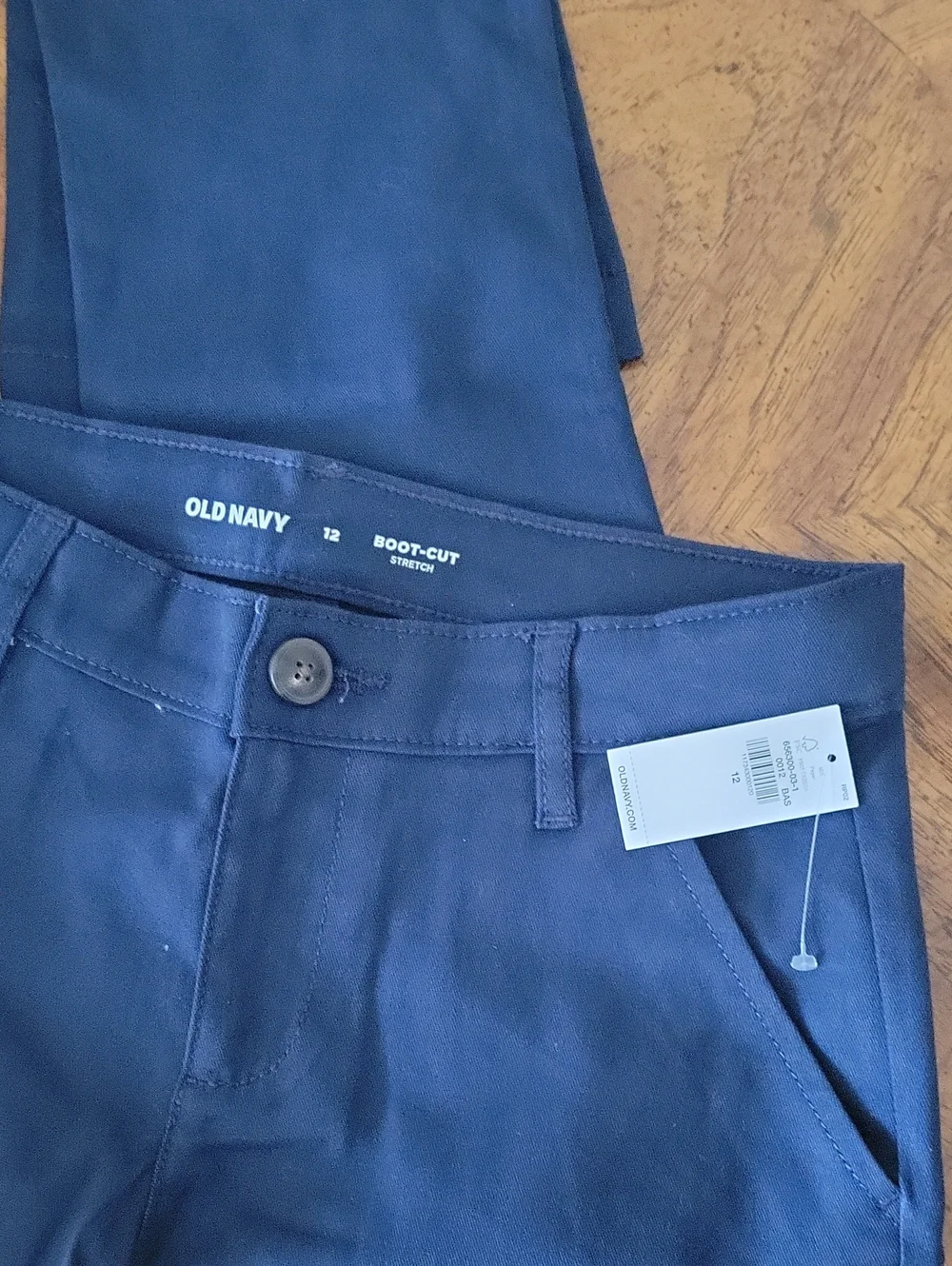 Old Navy Girl's Boot Cut School Uniform Pants, Navy, 12, NWT